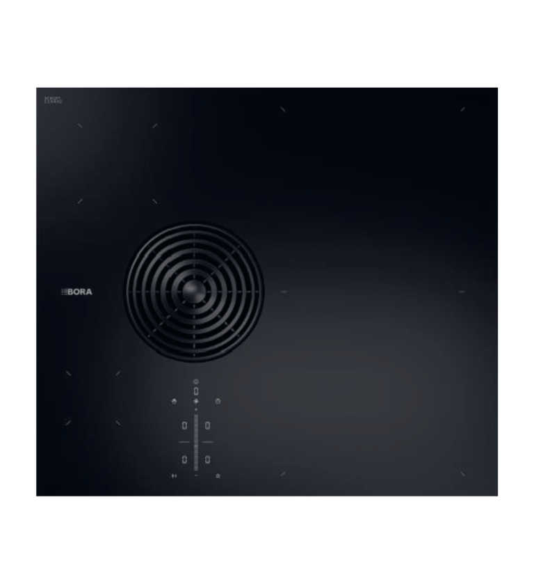 BORA S Pure Rough matowa płyta indukcyjna ze zintegrowanym wyciągiem oparów powietrze w obiegu zamkniętym PURSU2R